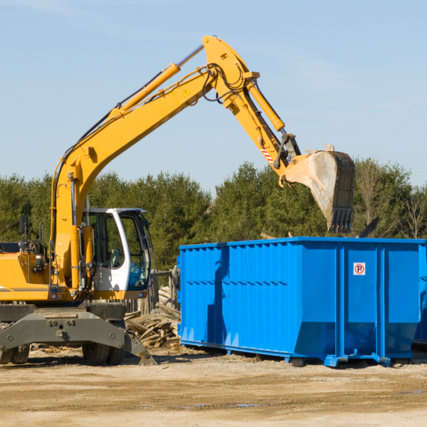 what size residential dumpster rentals are available in Ethel